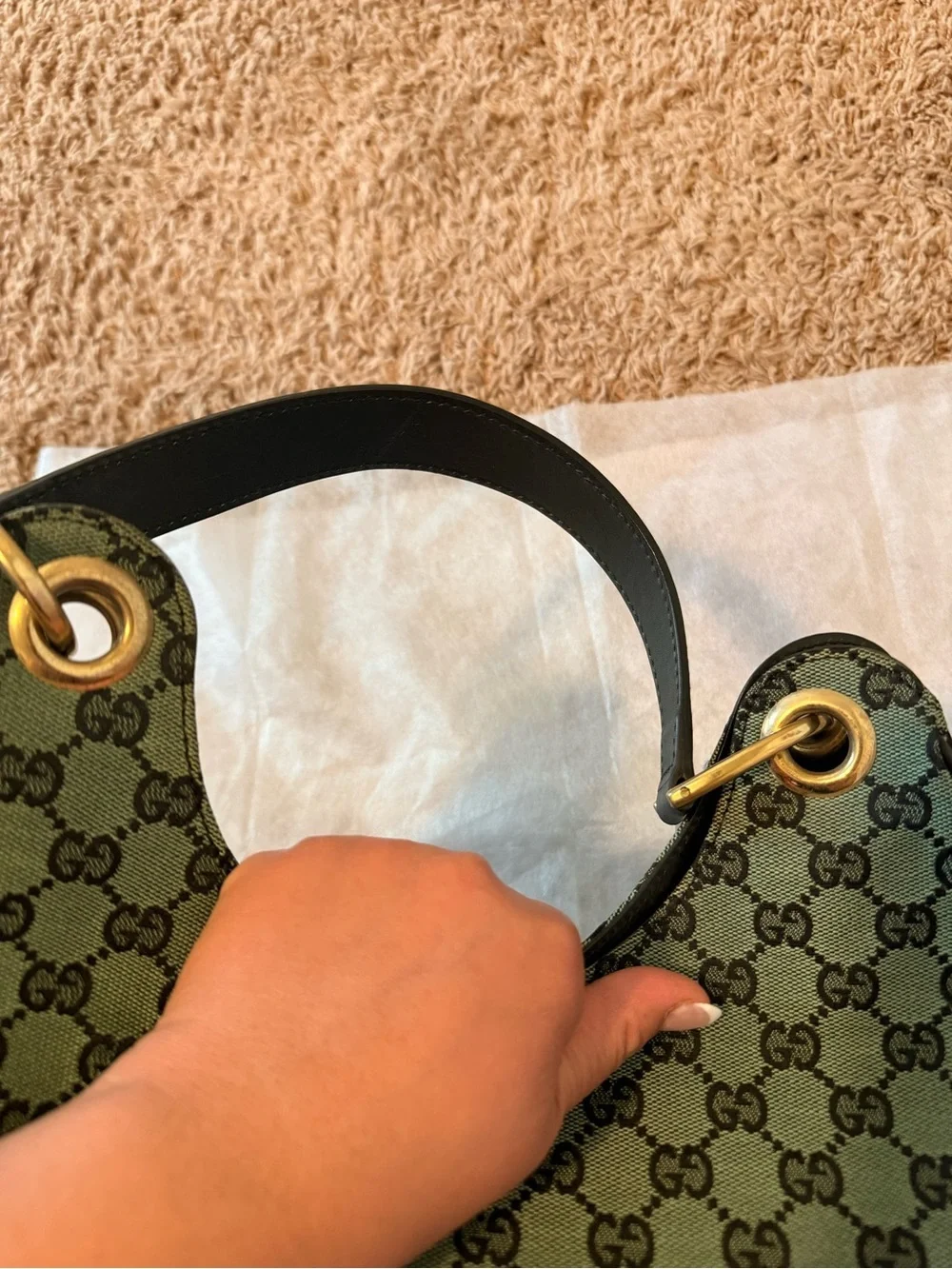 Gucci Canvas Colbert Hobo Bag